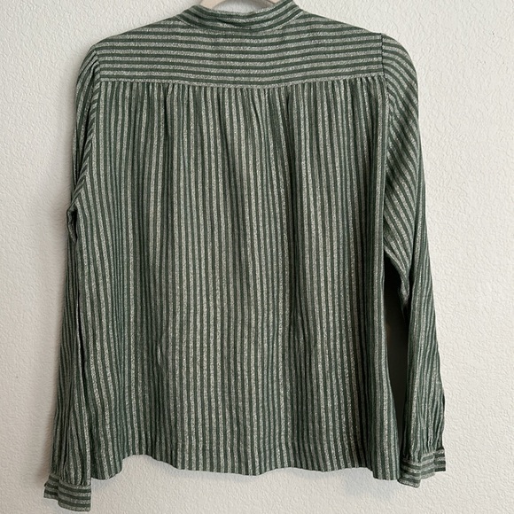 ANNE WILLI PARIS metallic threaded blouse 2 US 8 - Picture 9 of 10